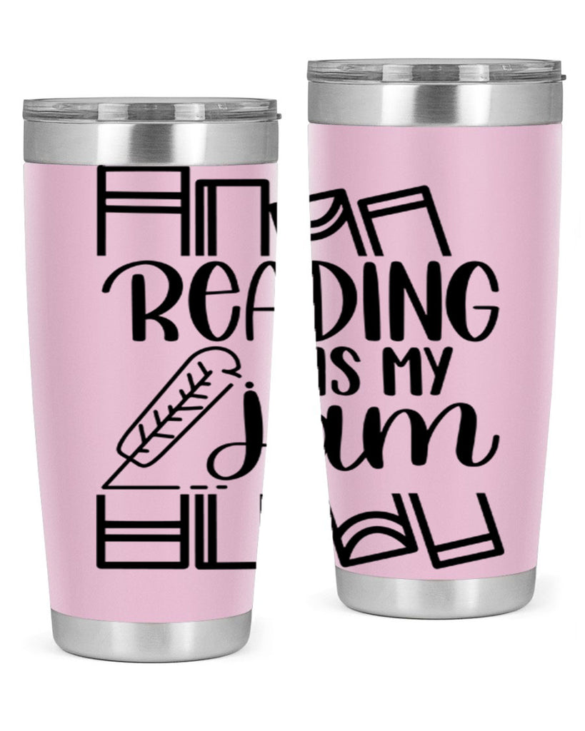 reading is my jam 29#- reading- Tumbler