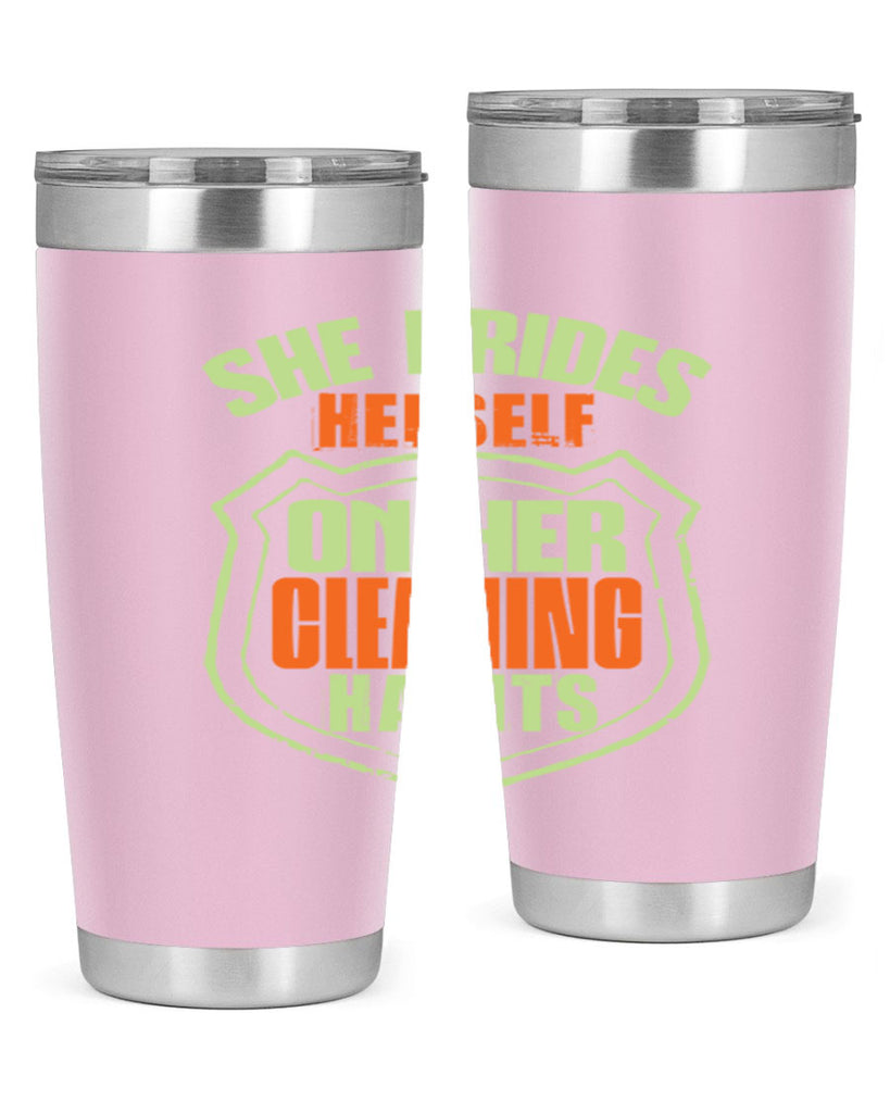 she prides hereself on her cleaning habits Style 15#- cleaner- tumbler