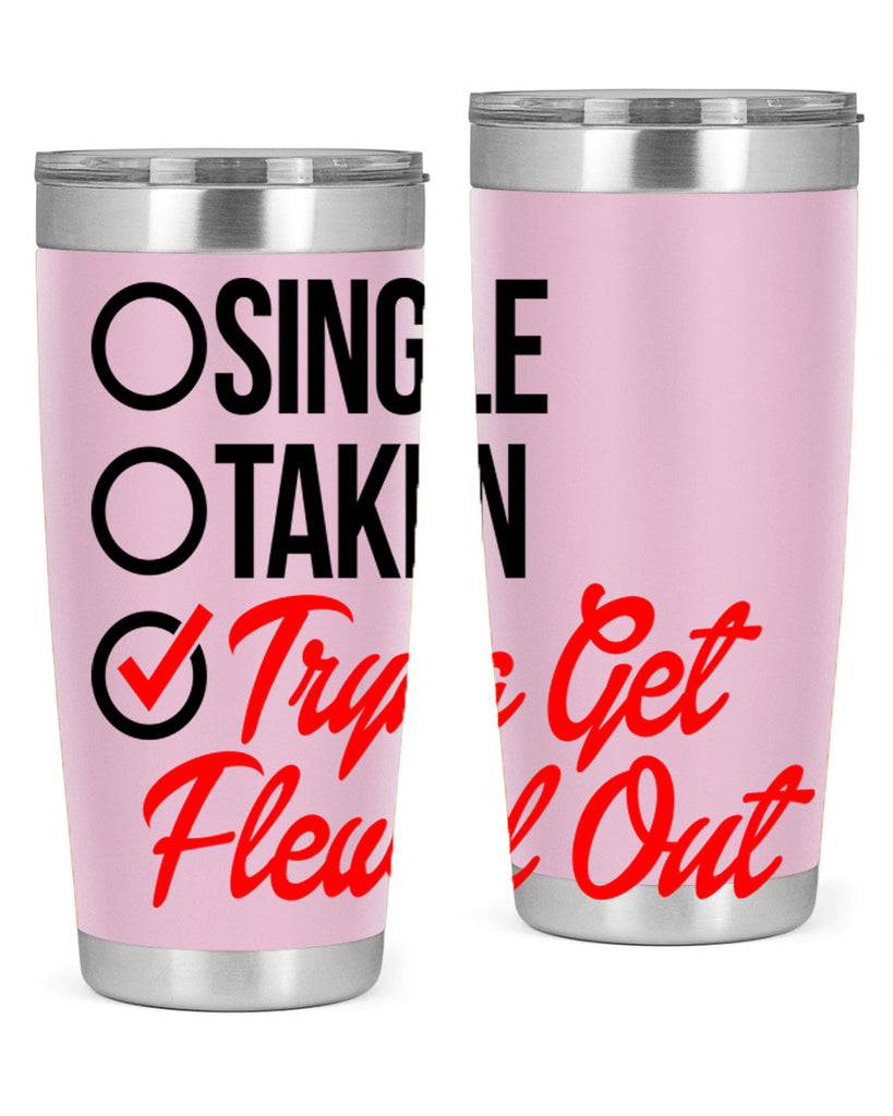 single taken tryna get flewed out 36#- black words phrases- Cotton Tank