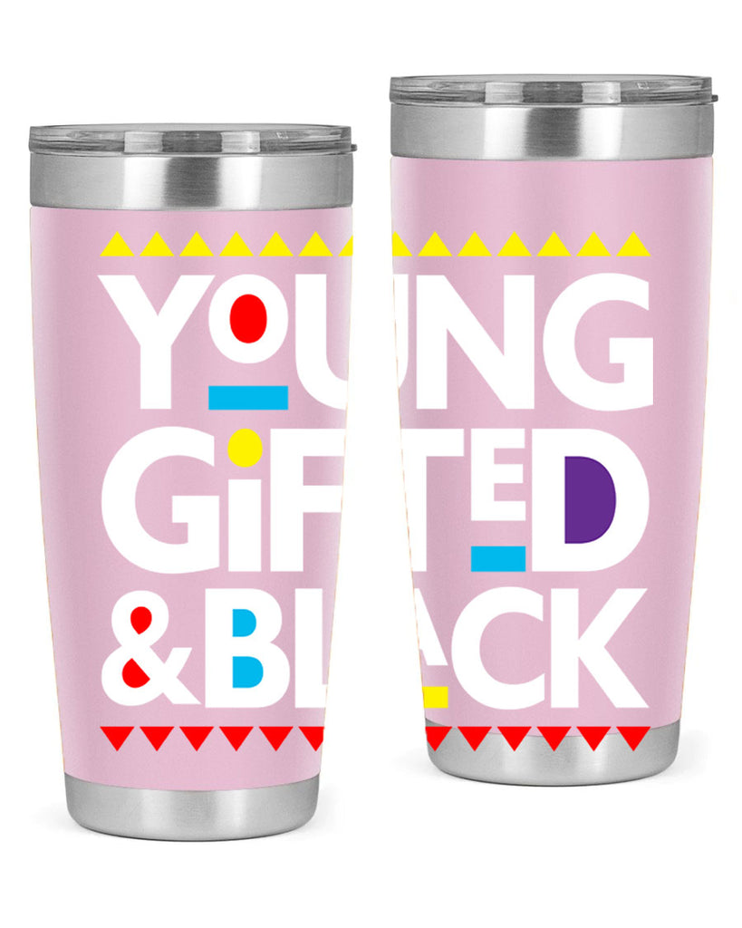 young gifted and black 2#- black words phrases- Cotton Tank