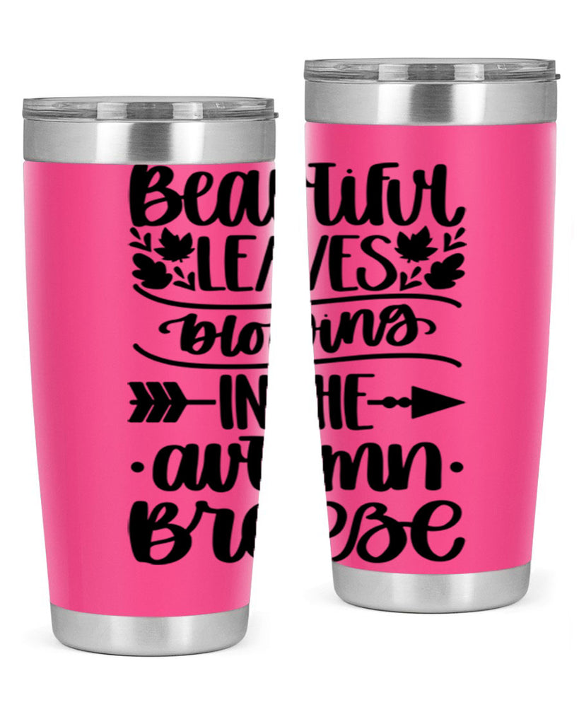 Beautiful Leaves Blowing In The Autumn Breeze 479#- fall- Tumbler