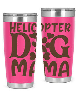 Helicopter Dog Mama Style 87#- dog- Tumbler