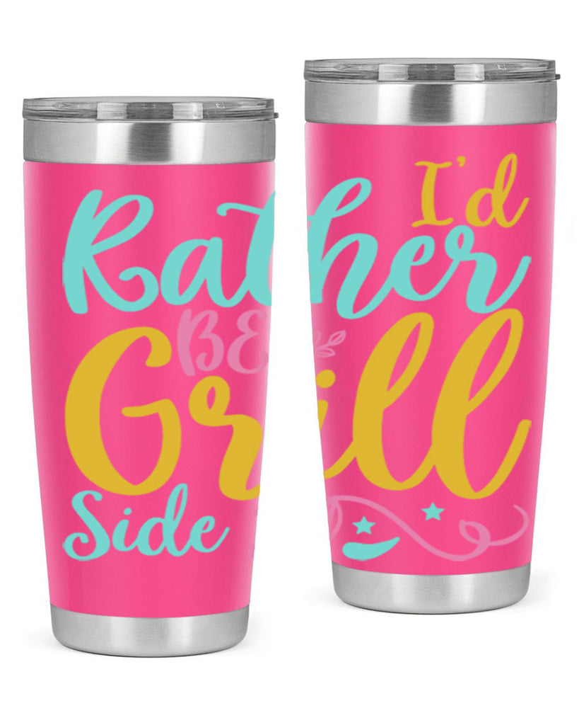 ID RATHER BE GRILL SIDE Style 62#- summer- Tumbler