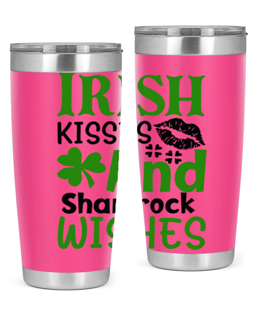 Irish Kisses And Shamrock Wishes Style 156#- St Patricks Day- Tumbler