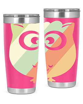 Owl Retro Style Vintage A TurtleRabbit 15#- owl- Tumblers