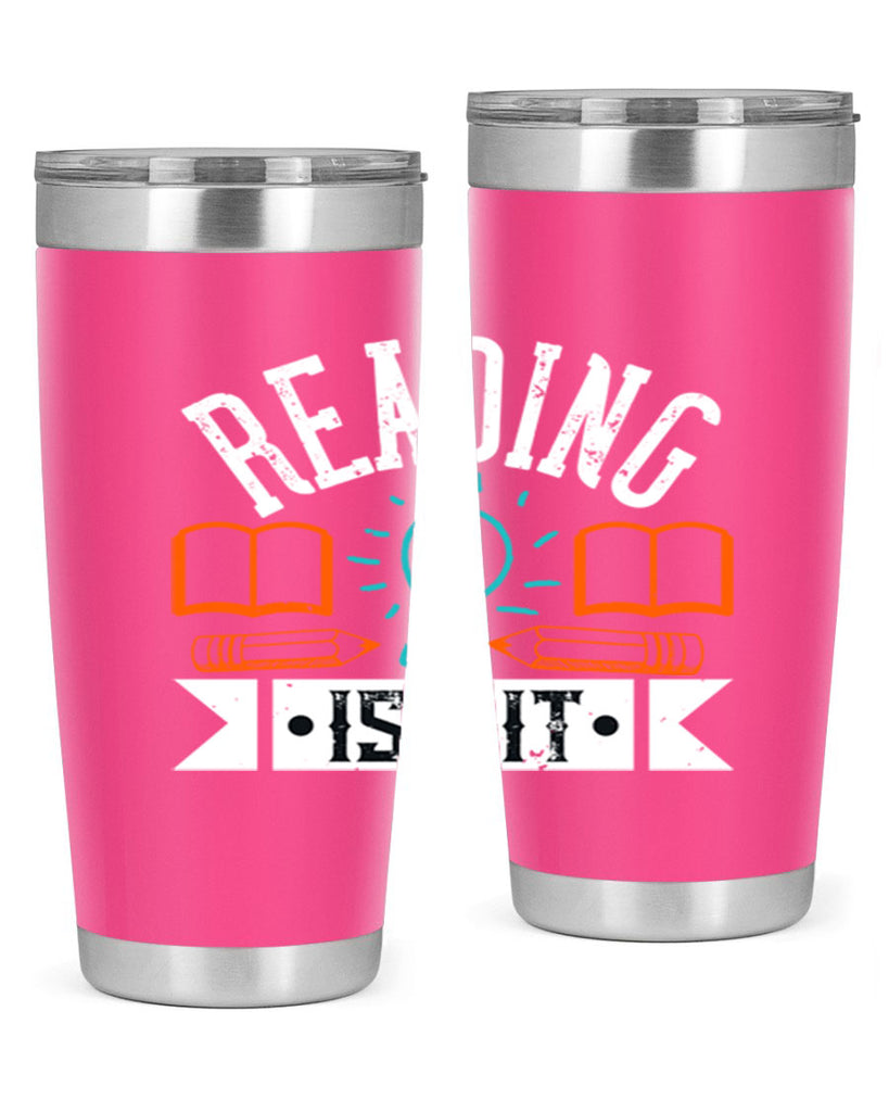 Reading is lit Style 24#- teacher- tumbler