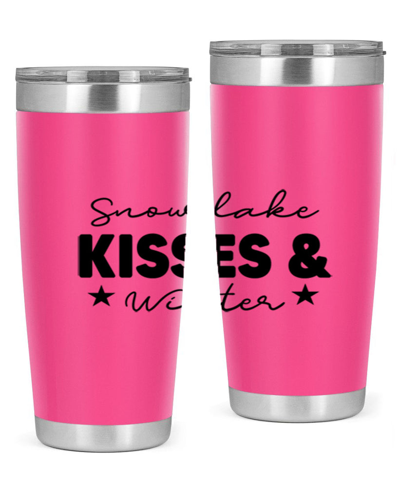 Snowflake Kisses Winter374#- winter- Tumbler