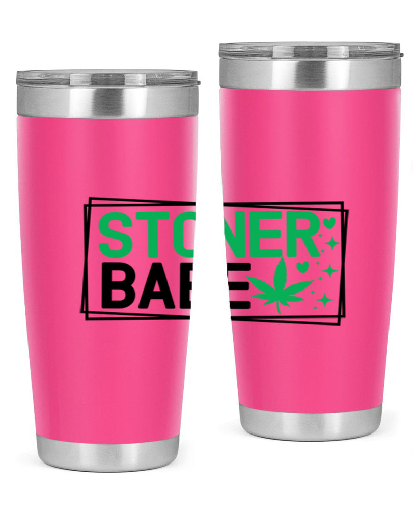 Stoner Babe 258#- marijuana- Tumbler