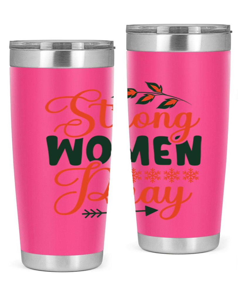 Strong Women Pray 395#- winter- Tumbler