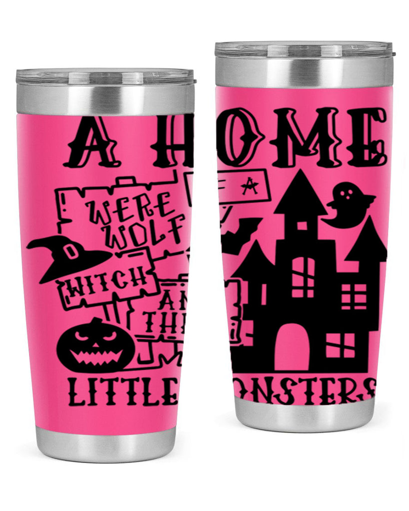 a home of a were wolf witch and their little monsters 96#- halloween- Tumbler