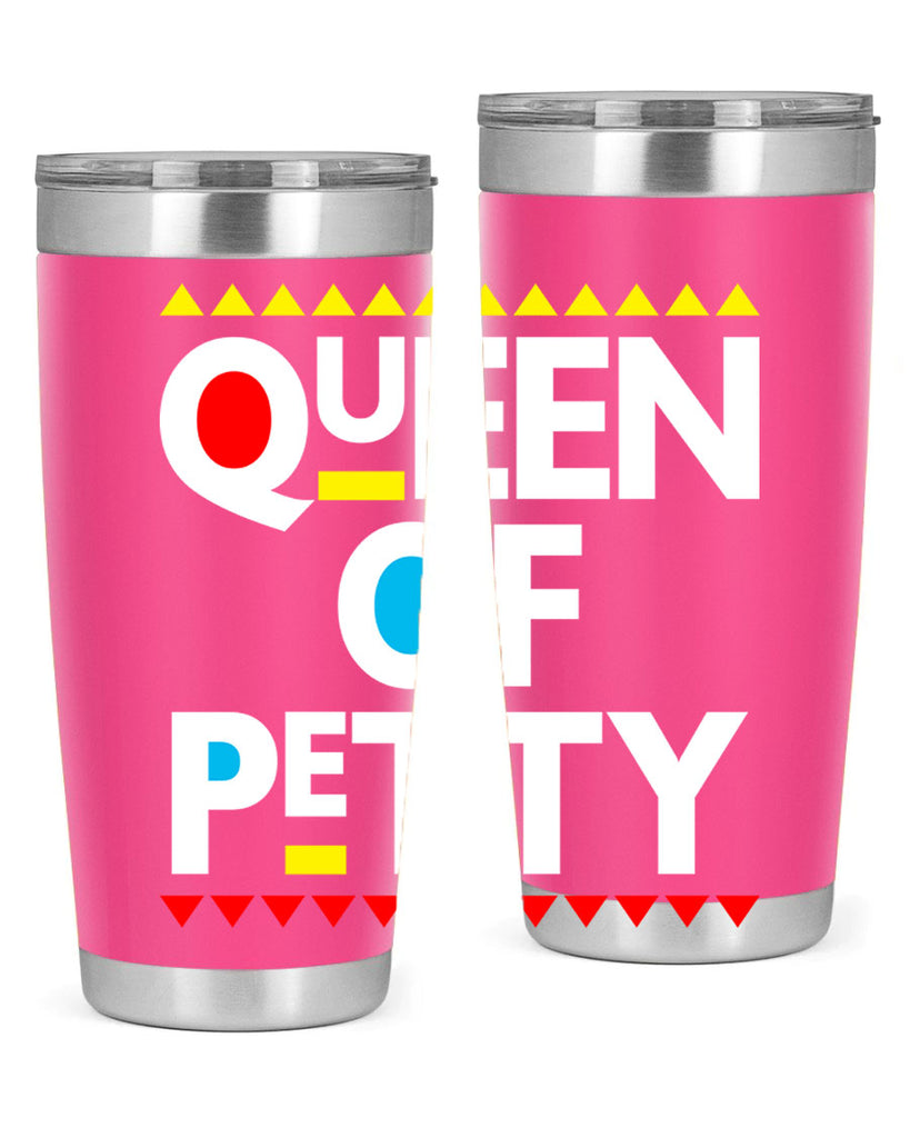 queen ofpetty 48#- black words phrases- Cotton Tank