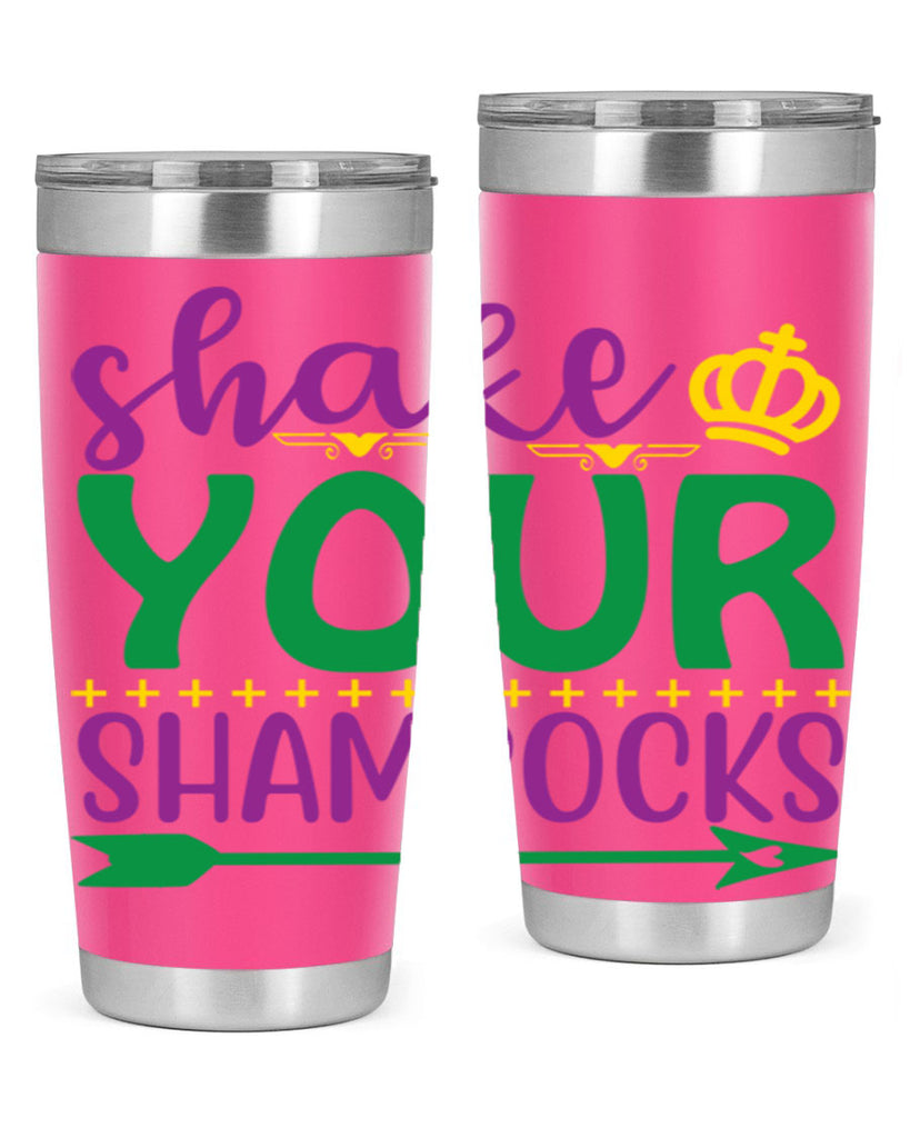 shake your shamrocks 2#- mardi gras- Tumbler