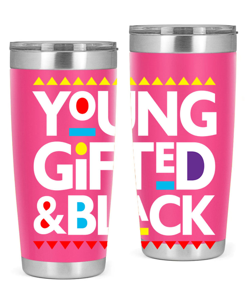 young gifted and black 2#- black words phrases- Cotton Tank