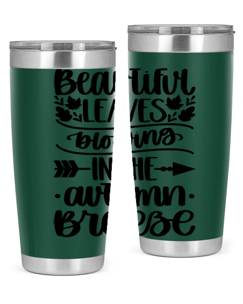 Beautiful Leaves Blowing In The Autumn Breeze 479#- fall- Tumbler