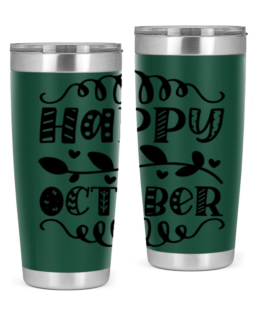 Happy October 239#- fall- Tumbler