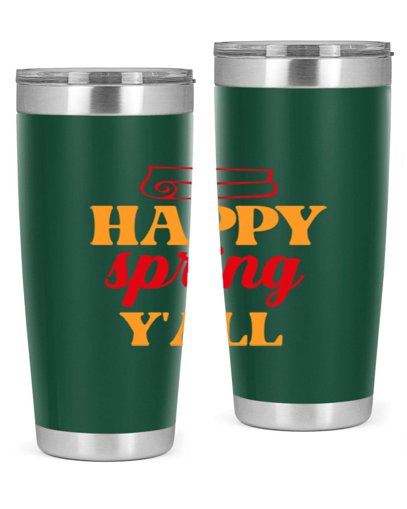 Happy spring y'all 166#- spring- Tumbler