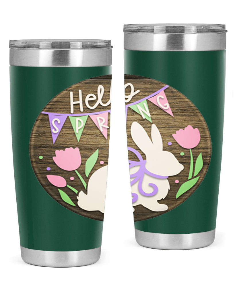 Hello spring bunny Mockup190#- spring- Tumbler