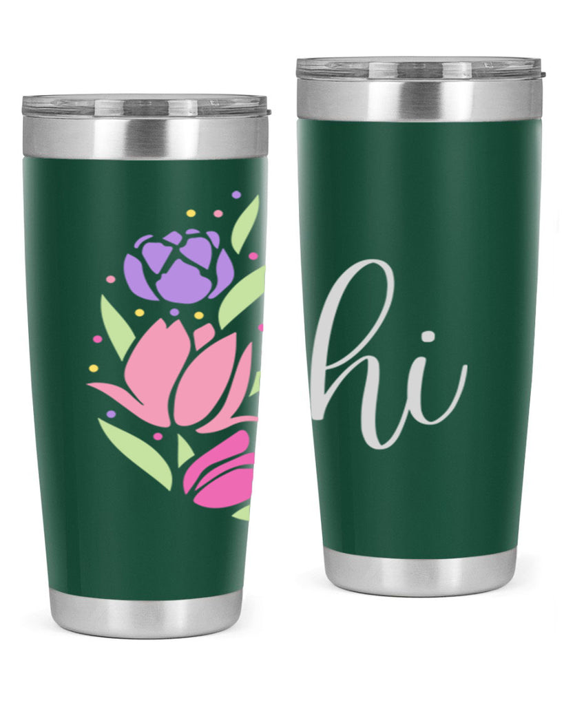 Hi pink flowers238#- spring- Tumbler