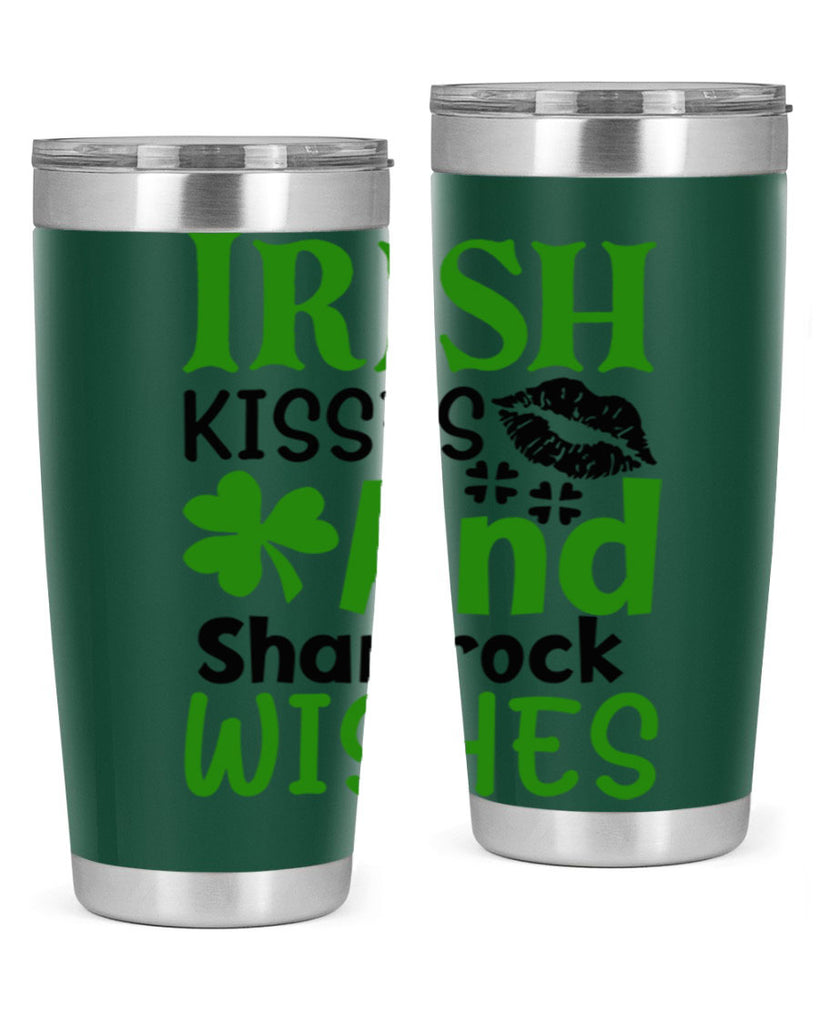 Irish Kisses And Shamrock Wishes Style 156#- St Patricks Day- Tumbler