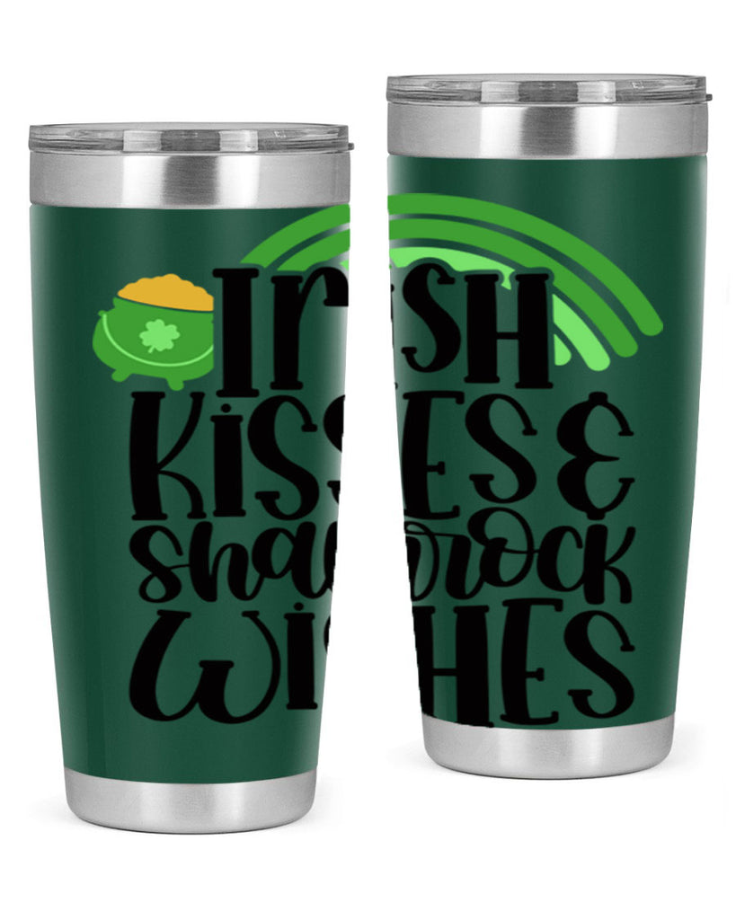 Irish Kisses Shamrock Wishes Style 80#- St Patricks Day- Tumbler