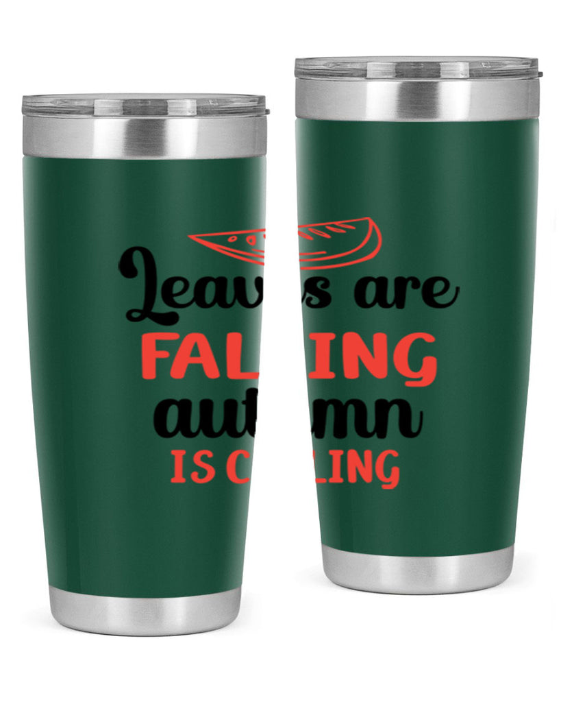 Leaves are falling autumn is calling 392#- fall- Tumbler