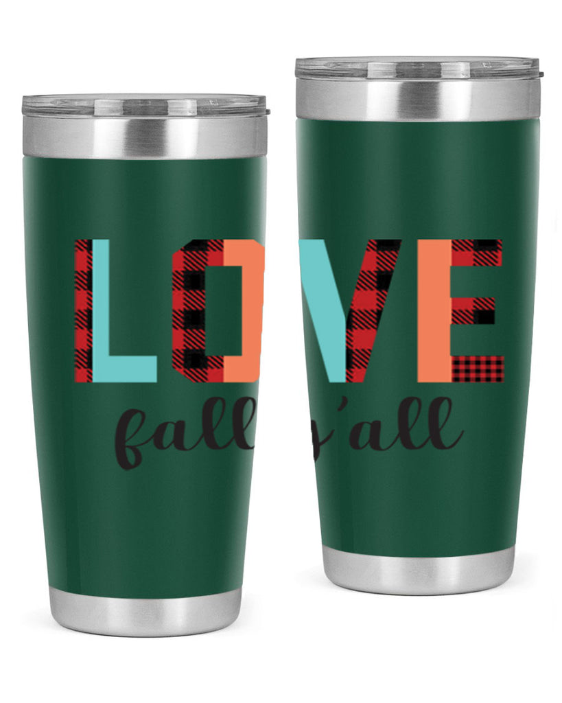 Love fall yall 411#- fall- Tumbler