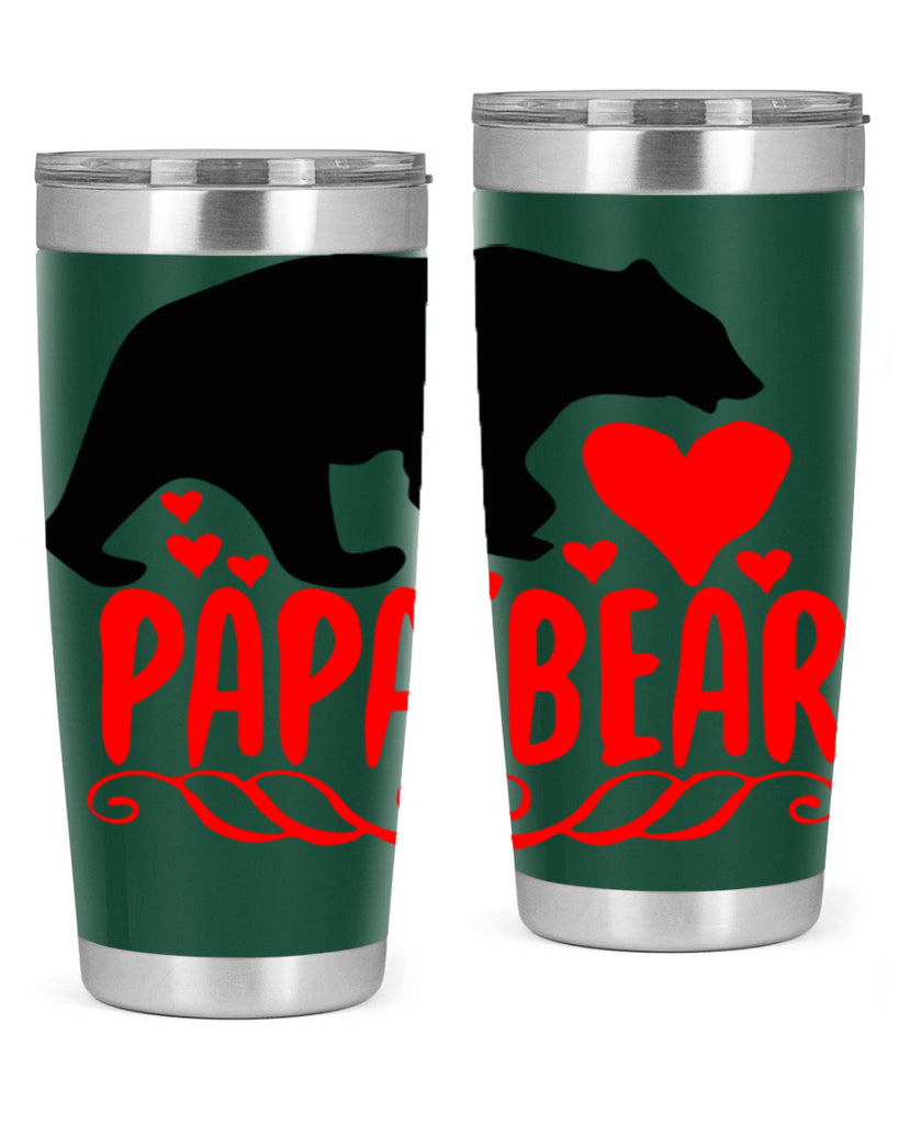 Papa bear 22#- grandpa - papa- Tumbler