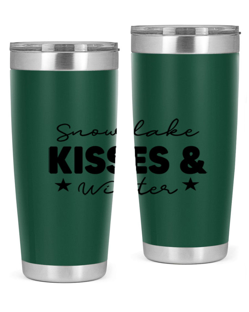 Snowflake Kisses Winter374#- winter- Tumbler