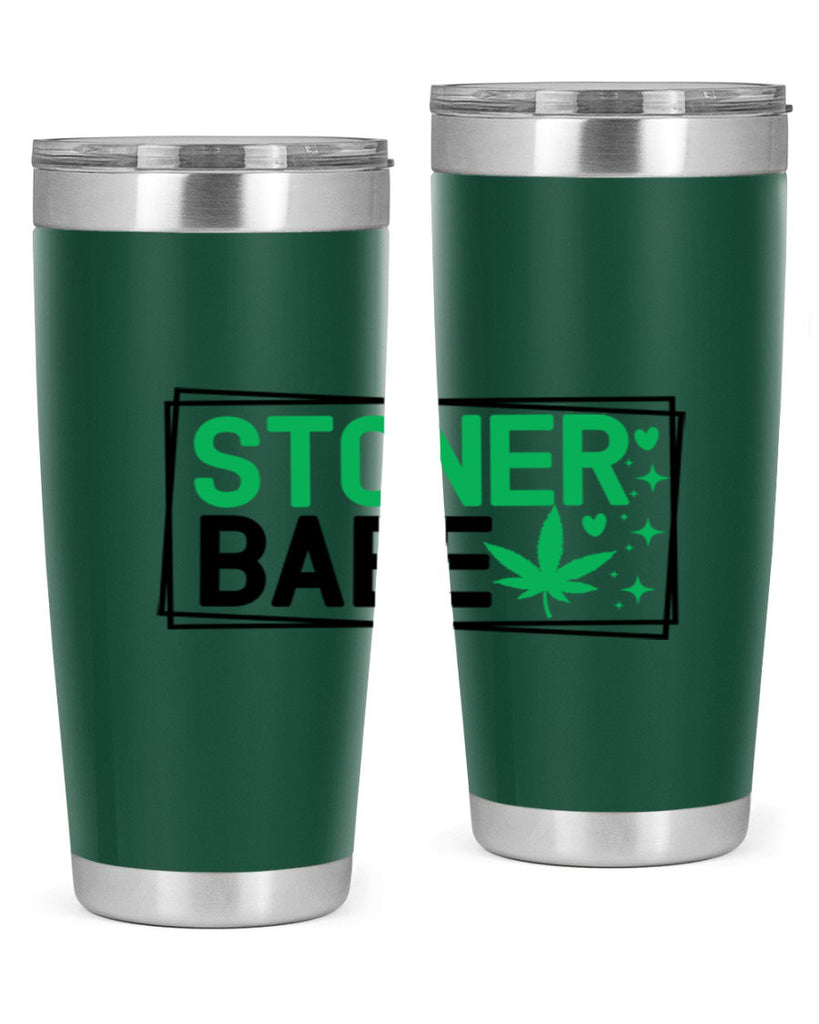 Stoner Babe 258#- marijuana- Tumbler