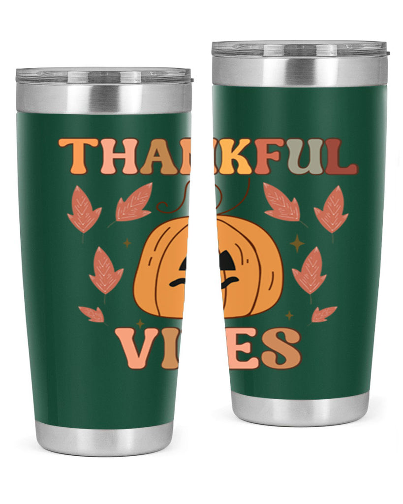 Thankful Vibes 607#- fall- Tumbler