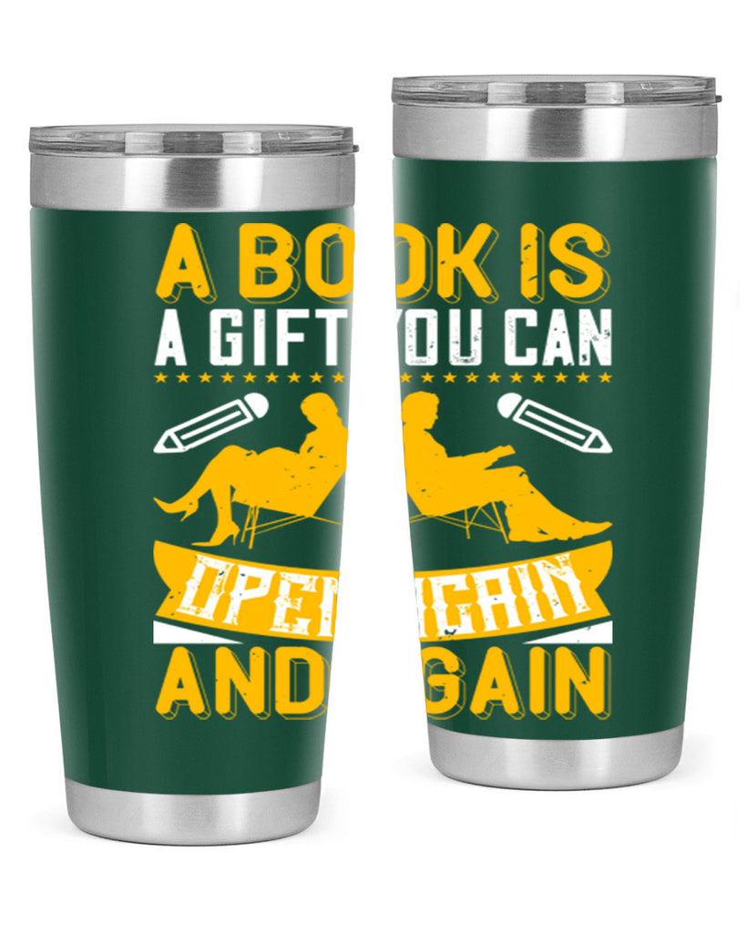a book is a gift you can open again and again 80#- reading- Tumbler