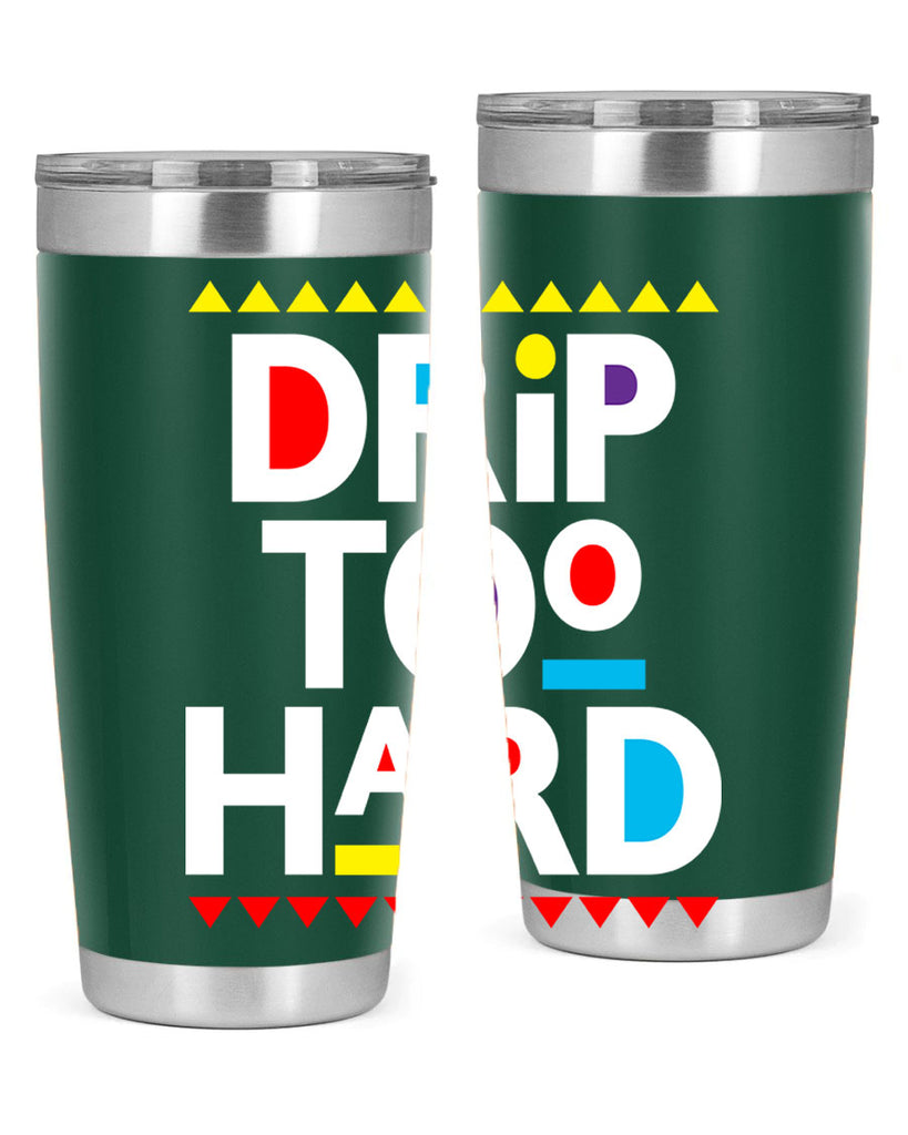 drip too hard 163#- black words phrases- Cotton Tank
