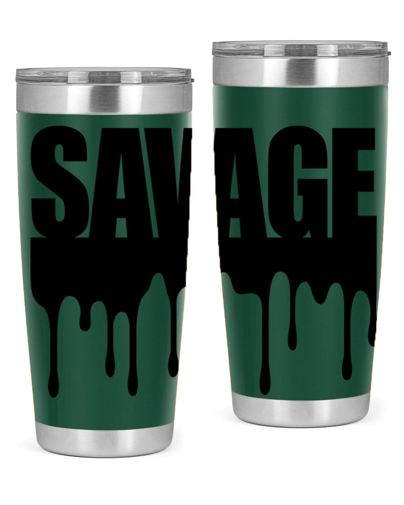 savage drip 41#- black words phrases- Cotton Tank