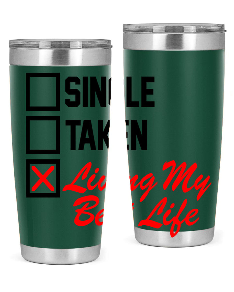 single taken living my best life 34#- black words phrases- Cotton Tank