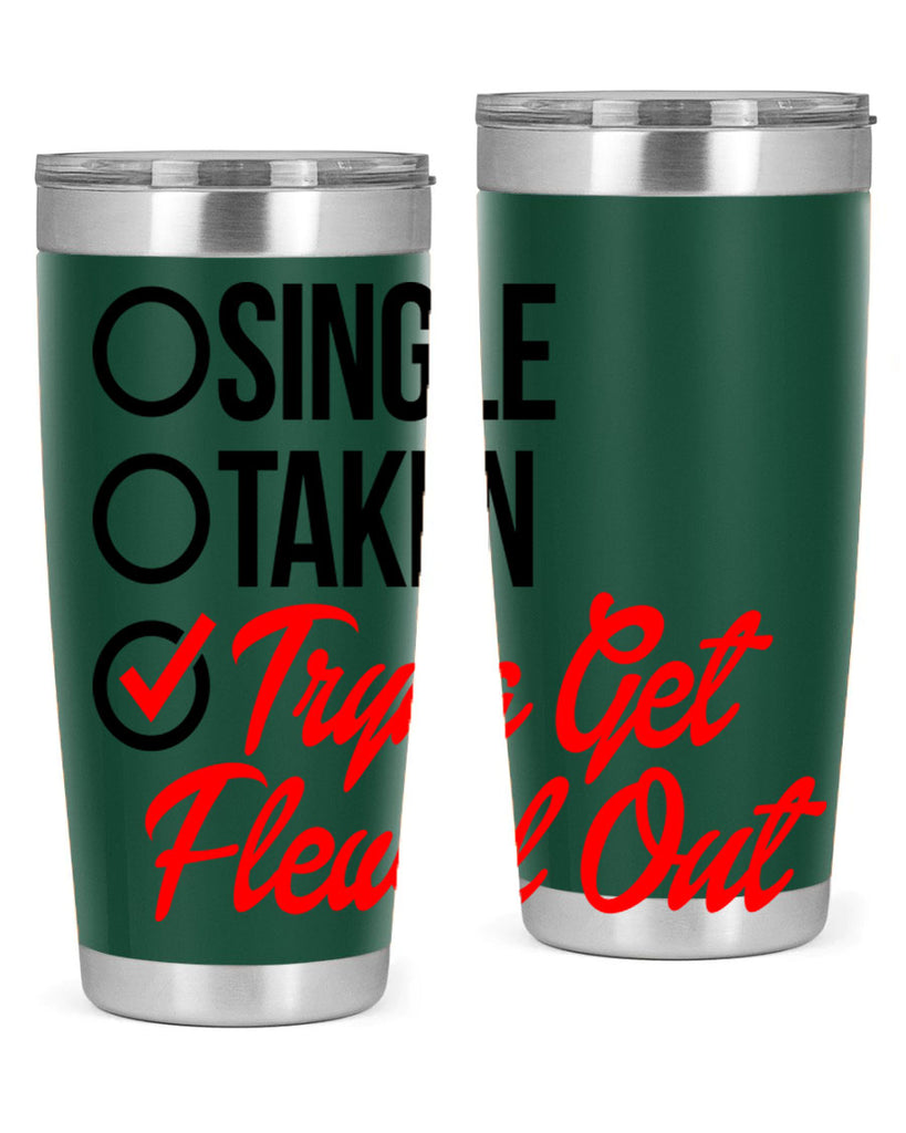 single taken tryna get flewed out 36#- black words phrases- Cotton Tank