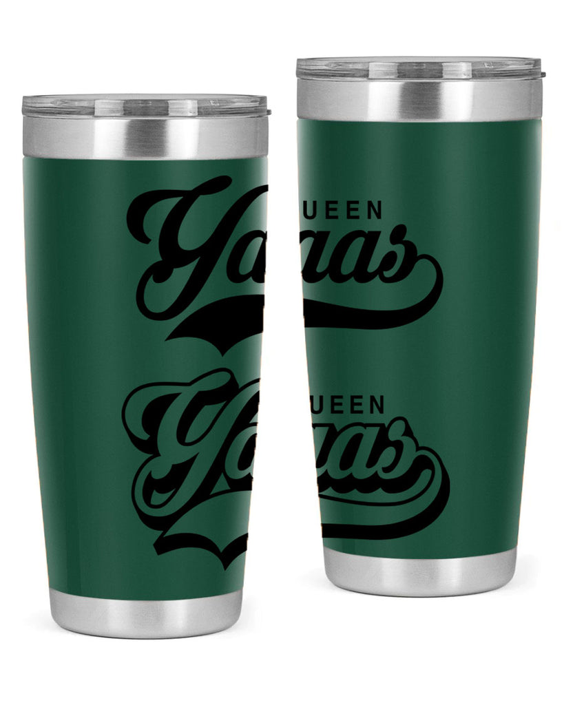 yaaas queen script 6#- black words phrases- Cotton Tank