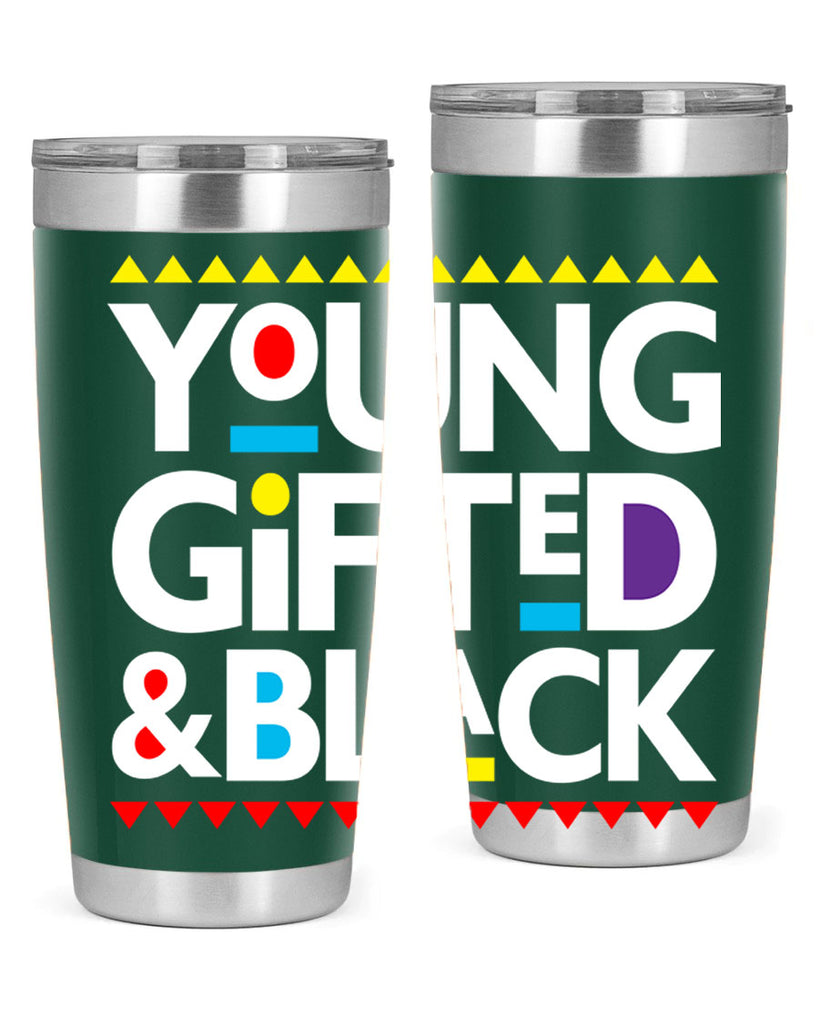 young gifted and black 2#- black words phrases- Cotton Tank