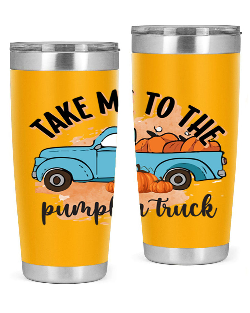 Fall Pumpkin Truck 128#- fall- Tumbler