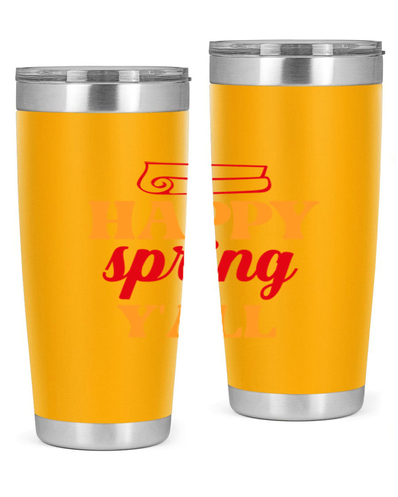 Happy spring y'all 166#- spring- Tumbler