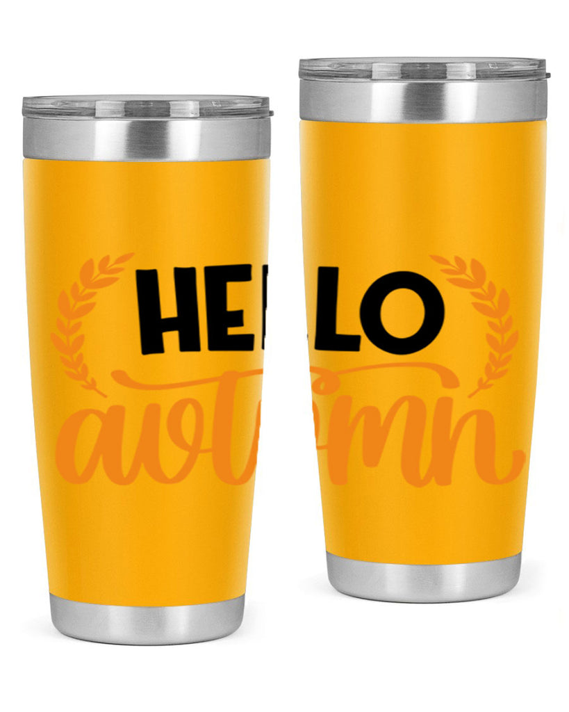 Hello Autumn 493#- fall- Tumbler