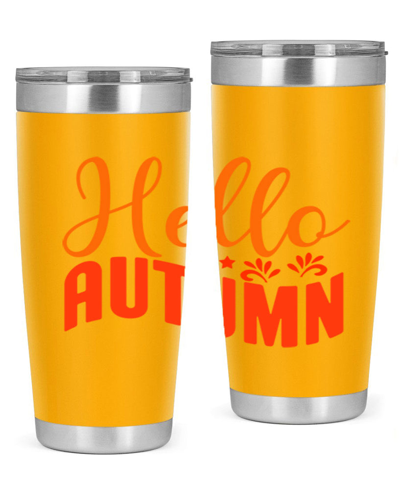 Hello Autumn Design 268#- fall- Tumbler