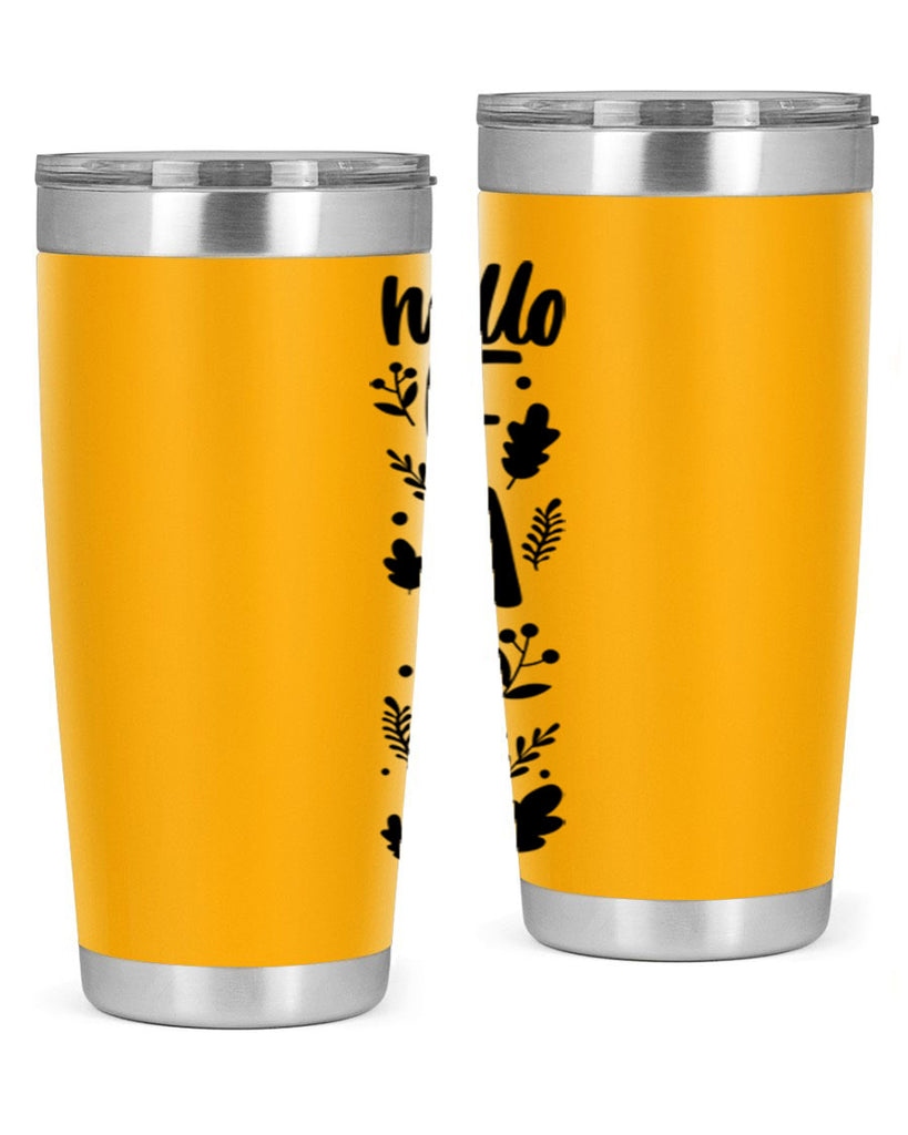 Hello Fall 495#- fall- Tumbler