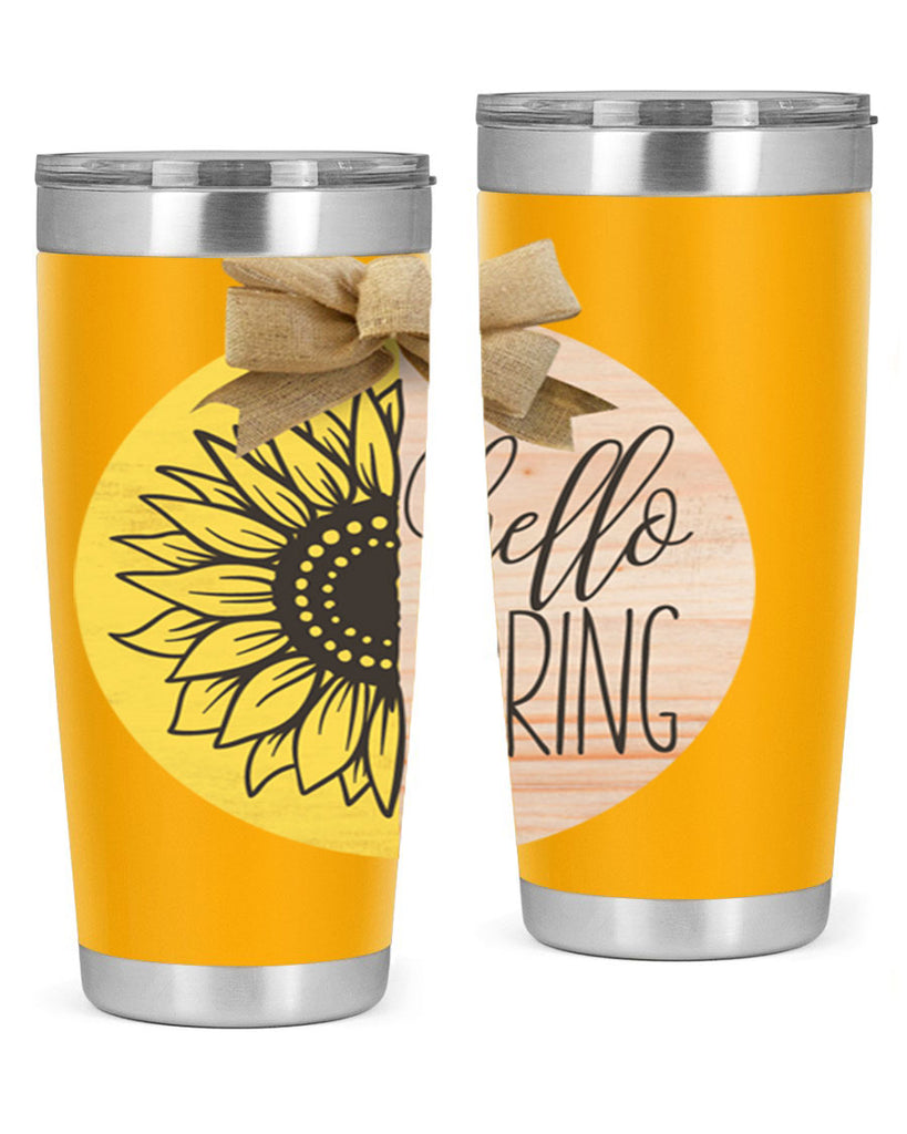 Hello spring half sunflower Mockup198#- spring- Tumbler