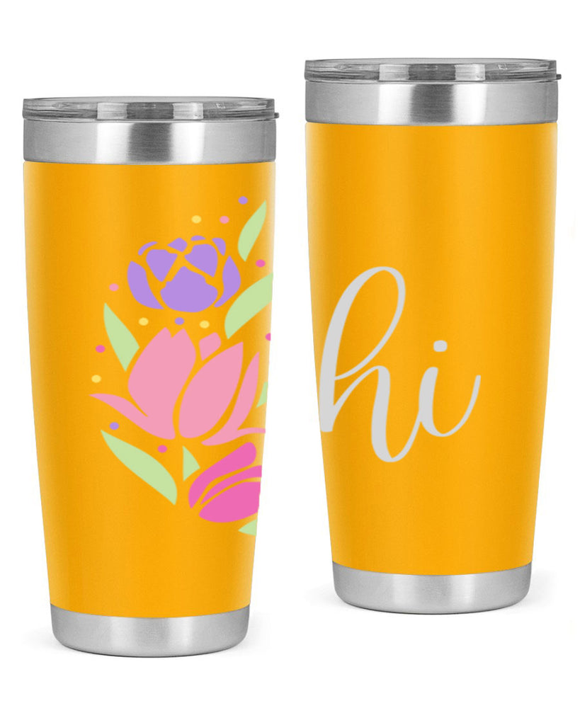 Hi pink flowers238#- spring- Tumbler