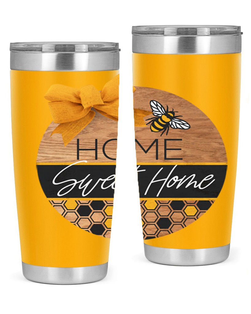 Home Sweet Home Bee and hive pattern Mockup242#- spring- Tumbler