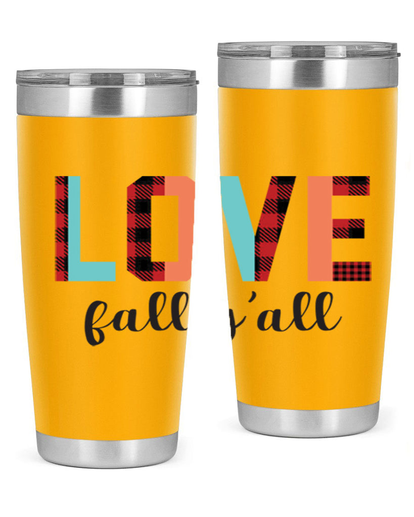 Love fall yall 411#- fall- Tumbler
