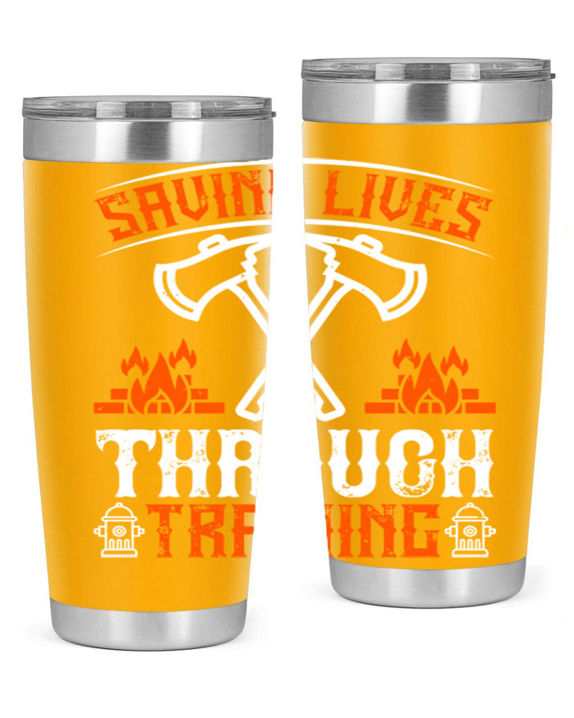 Saving lives through training Style 32#- fire fighter- tumbler