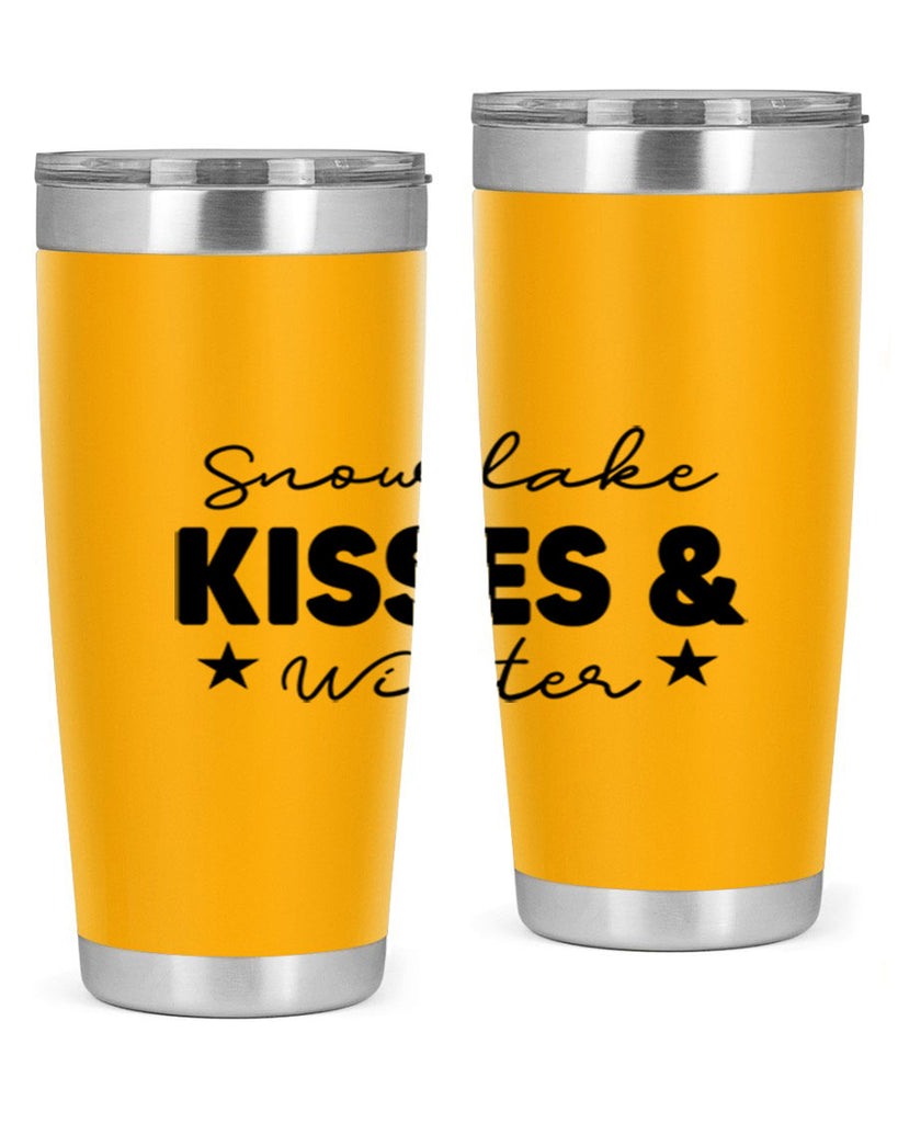 Snowflake Kisses Winter374#- winter- Tumbler