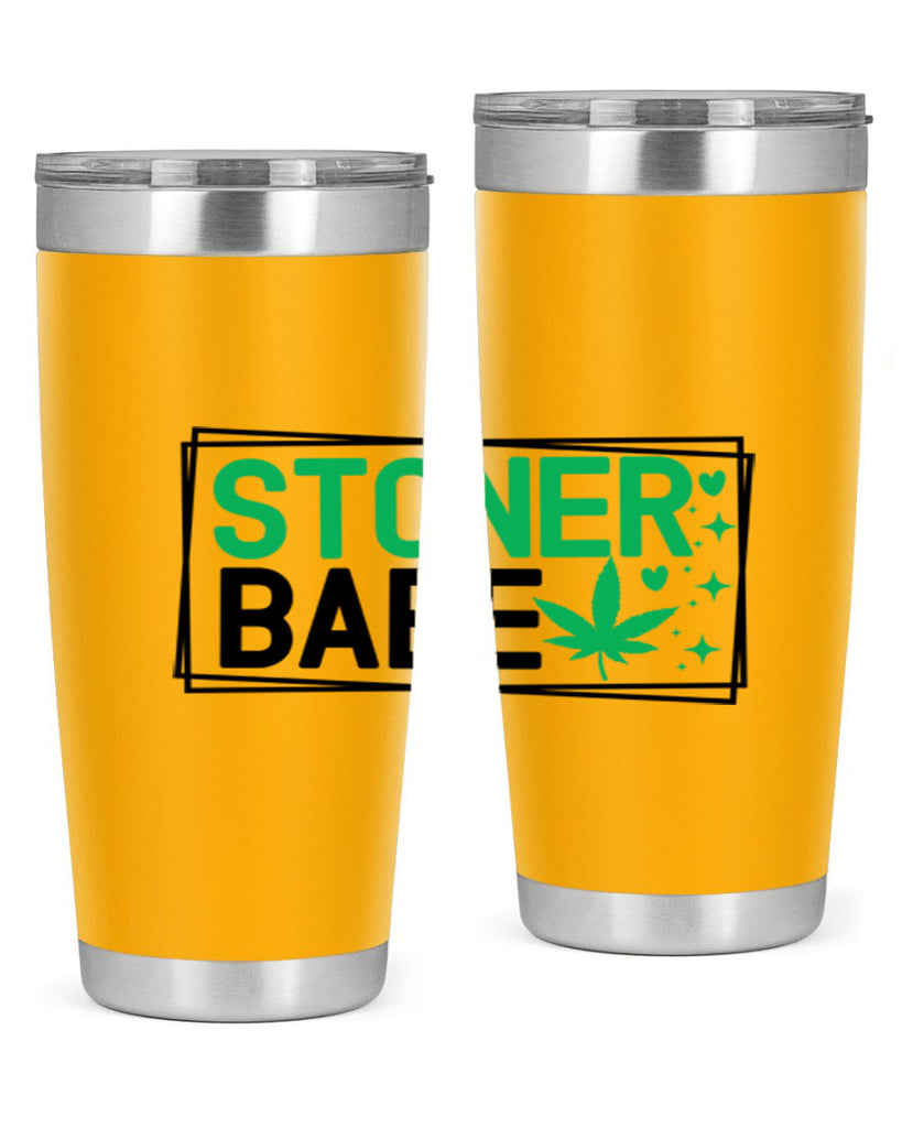 Stoner Babe 258#- marijuana- Tumbler