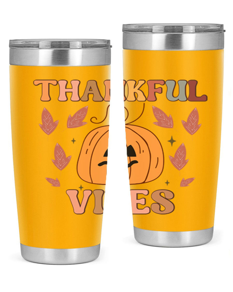 Thankful Vibes 607#- fall- Tumbler